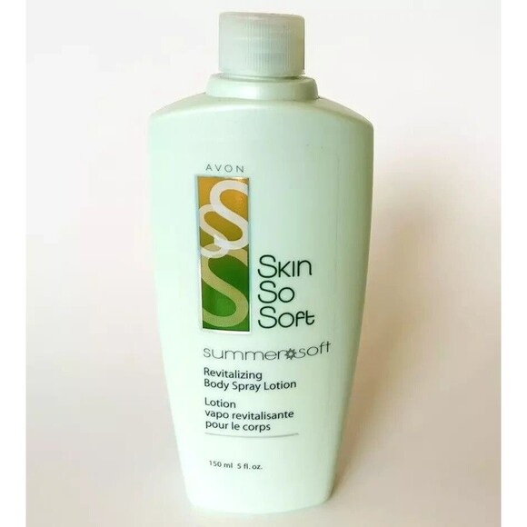 Avon Skin So Soft Summer Soft Revitalizing Body Spray Lotion & Free Bottle 5 oz - Picture 2 of 6
